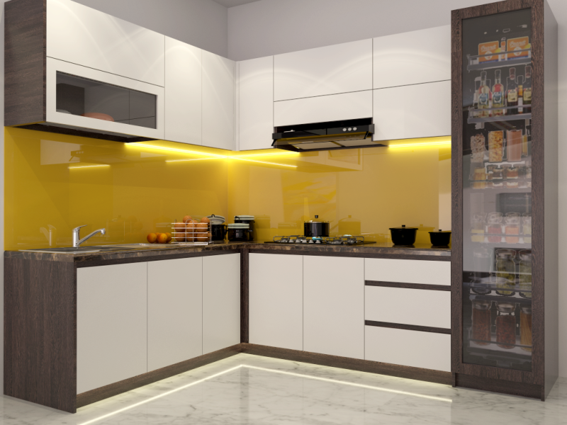 Tủ bếp Melamine TQ36 – Tủ Bếp Tân Quang